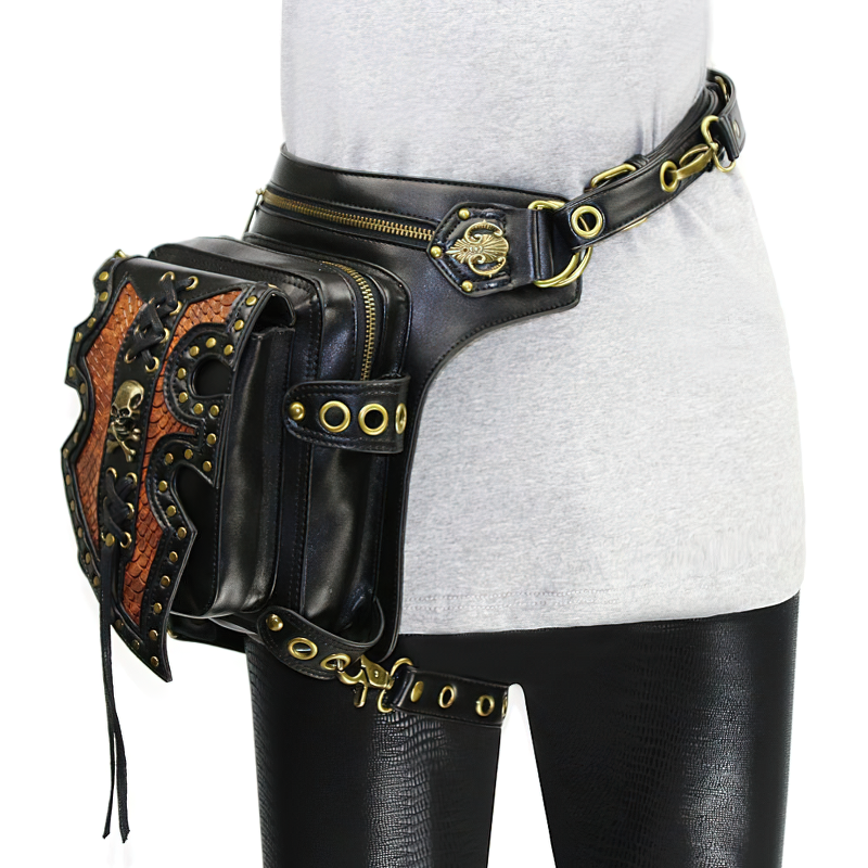 Retro Rock Bags / Alternative Fashion Gothic Steampunk Shoulder Bag / Vintage Leather #4 - HARD'N'HEAVY