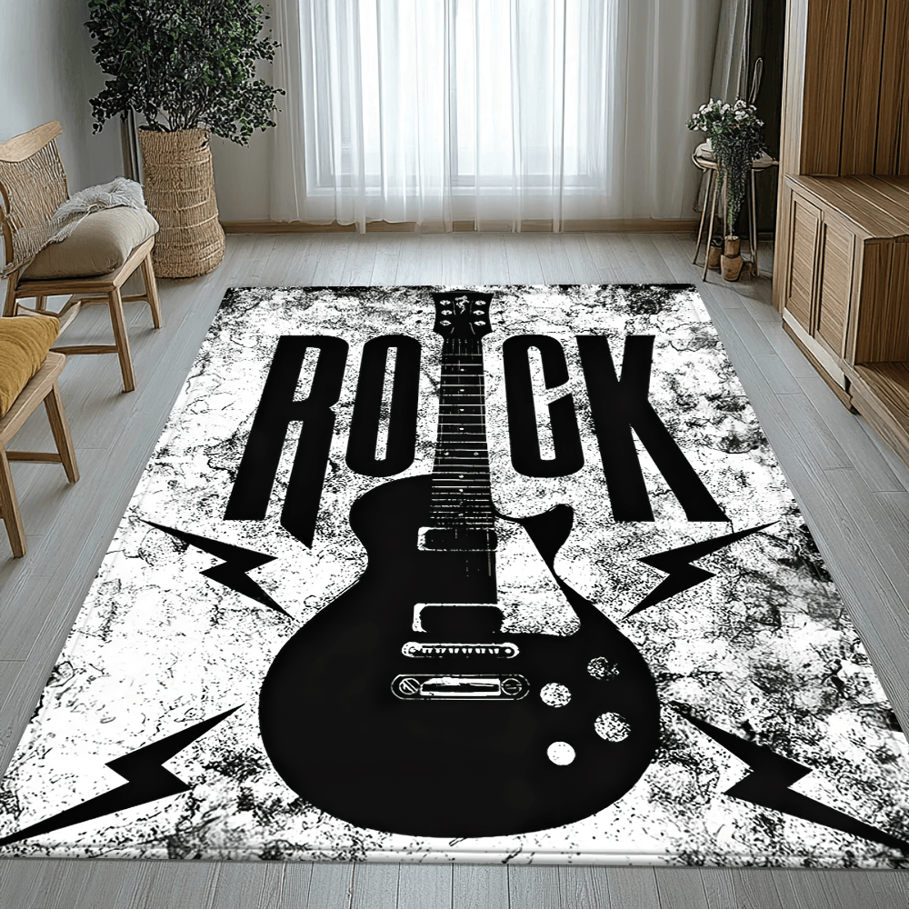 Rock Guitar Anti-Slip Rug for Music Room Decor