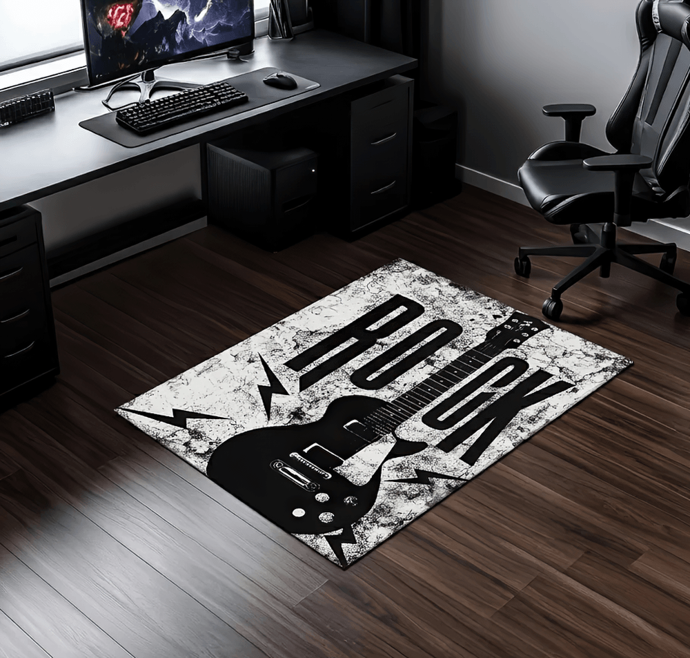 Rock Guitar Anti-Slip Rug for Music Room Decor