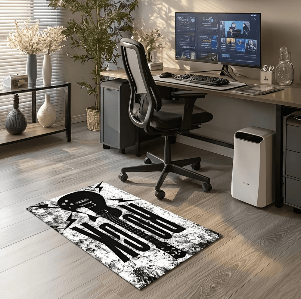 Rock Guitar Anti-Slip Rug for Music Room Decor
