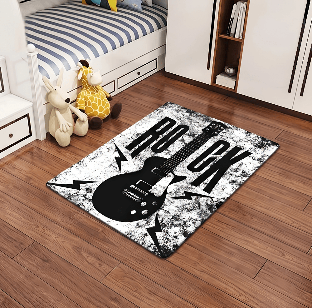 Rock Guitar Anti-Slip Rug for Music Room Decor