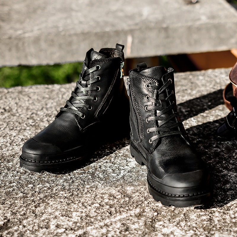 Rock Style Boots For Men / Fashion Ankle Boots / Mens Footwear Of Genuine Leather - HARD'N'HEAVY