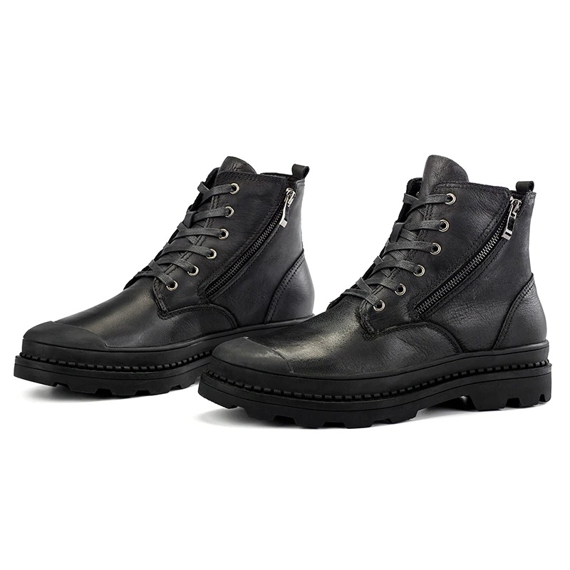Rock Style Boots For Men / Fashion Ankle Boots / Mens Footwear Of Genuine Leather - HARD'N'HEAVY