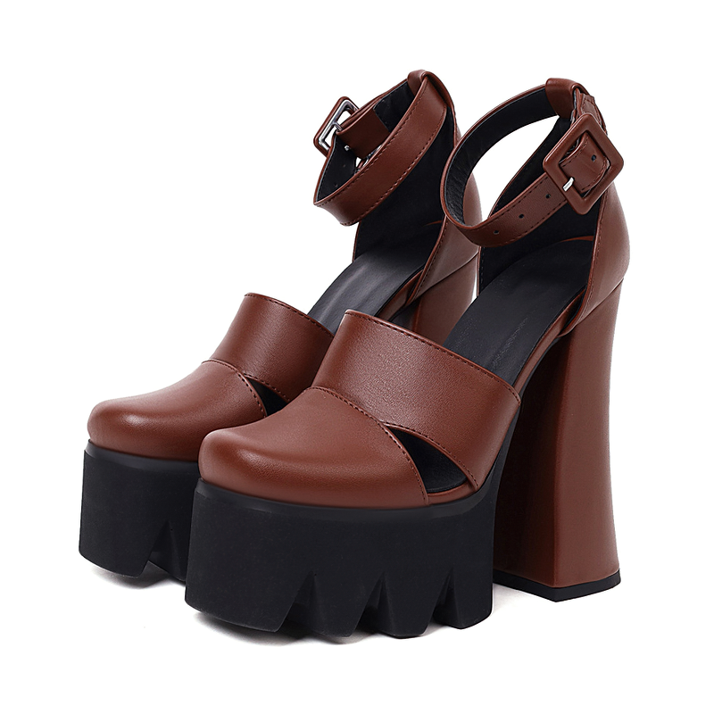 Rock Style Women's Platform Sandals / Sexy High Heels Ankle Strap Shoes - HARD'N'HEAVY