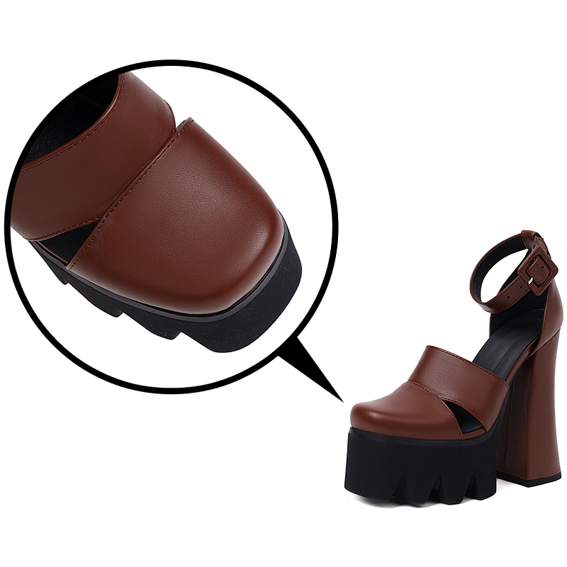 Rock Style Women's Platform Sandals / Sexy High Heels Ankle Strap Shoes - HARD'N'HEAVY