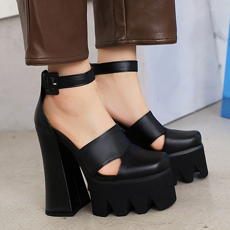 Rock Style Women's Platform Sandals / Sexy High Heels Ankle Strap Shoes - HARD'N'HEAVY