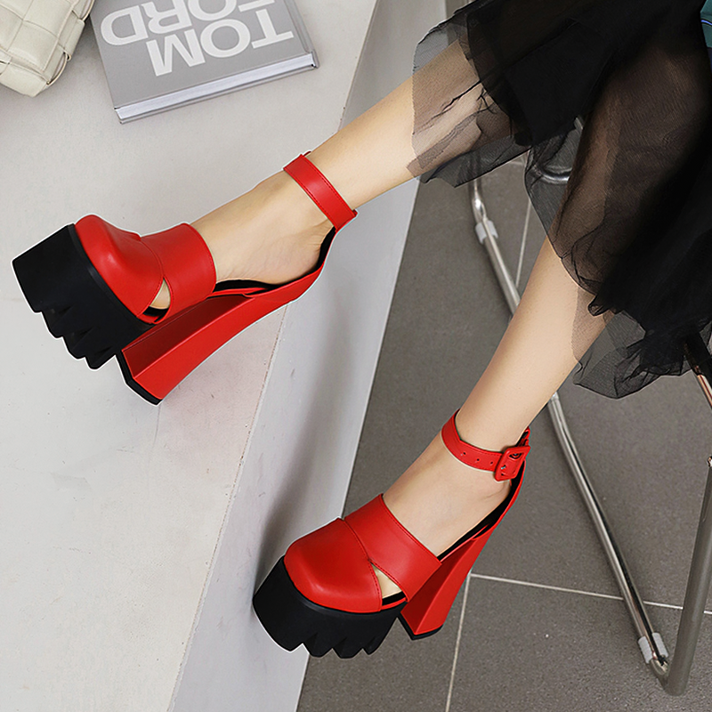 Rock Style Women's Platform Sandals / Sexy High Heels Ankle Strap Shoes - HARD'N'HEAVY