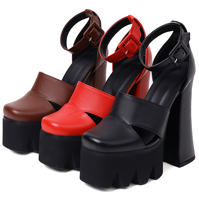 Rock Style Women's Platform Sandals / Sexy High Heels Ankle Strap Shoes - HARD'N'HEAVY