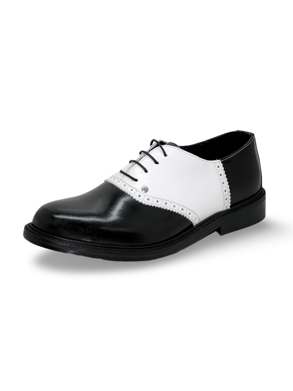 Chaussures en cuir Oxford noir de style Rockabilly pour hommes