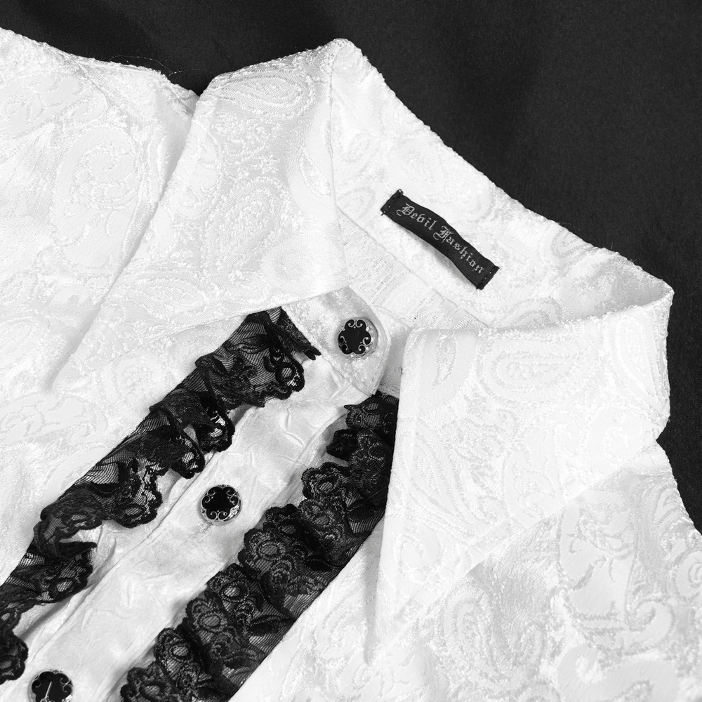Blouse gothique romantique à manches évasées en dentelle