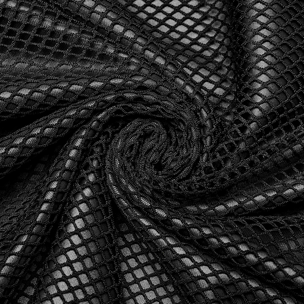 Ruched Gothic Mesh Fishtail Midi Dress - HARD'N'HEAVY