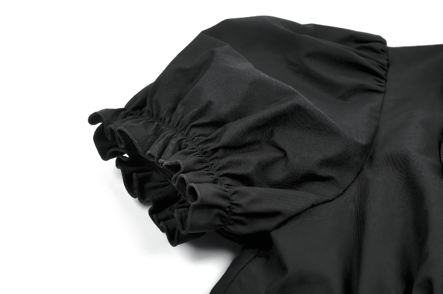 Ruffle Zip Crop Top with Buckle Straps for Women