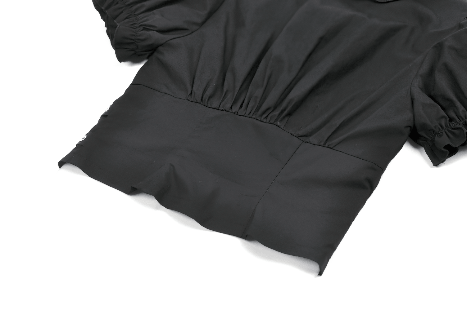 Ruffle Zip Crop Top with Buckle Straps for Women