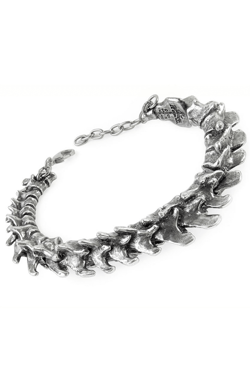 Skulptiertes Zinn-Wirbelarmband für Metal-Fans