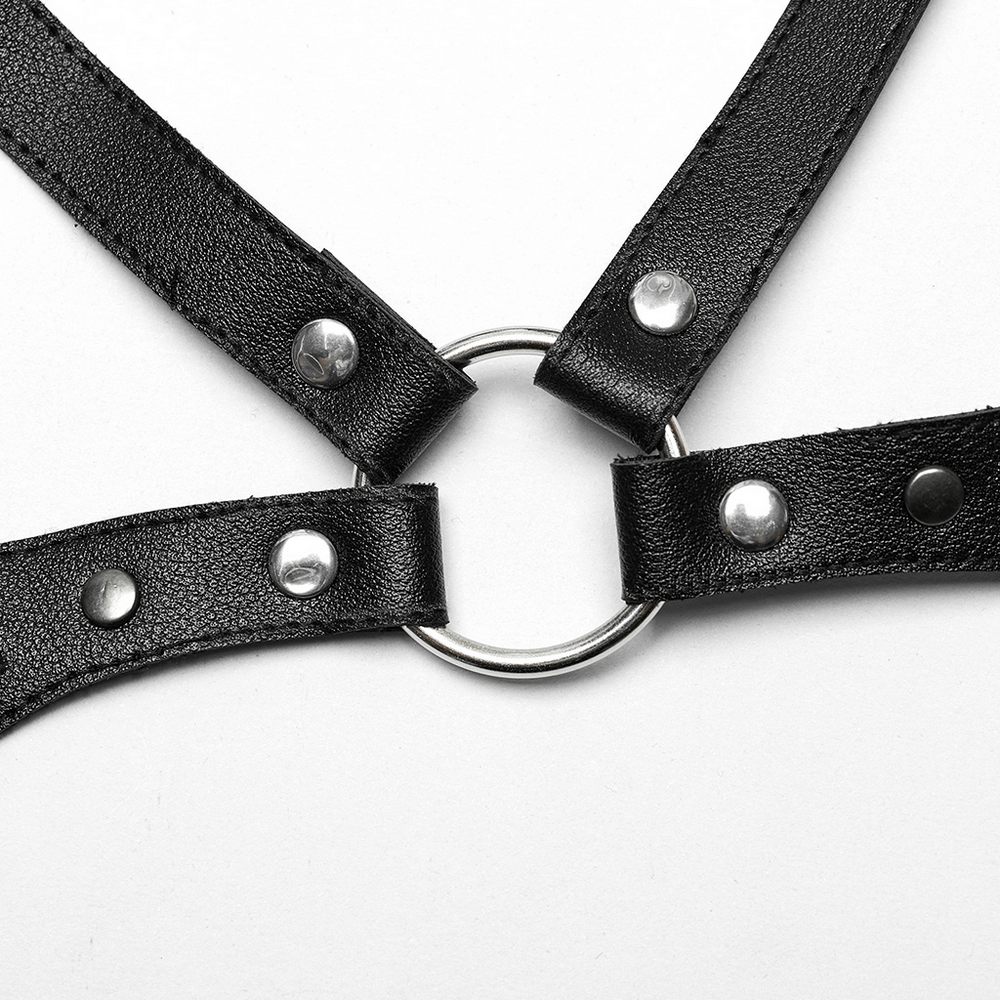 Sexy Elegant Faux Leather Punk Adjustable Harness