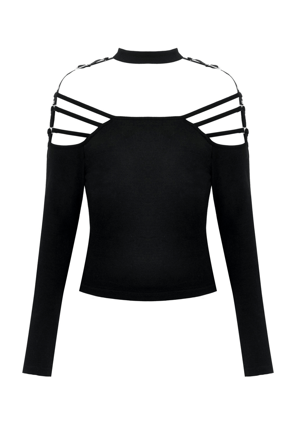 Sexy Gothic Off-Shoulder Top with Long Sleeves
