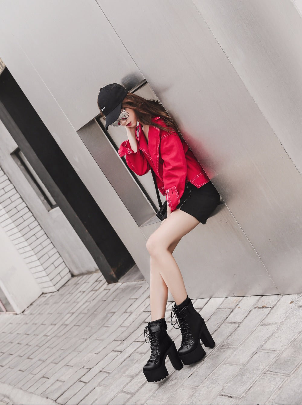 Sexy High Heel Womens Boots / Classic Waterproof Black Platform Boots - HARD'N'HEAVY