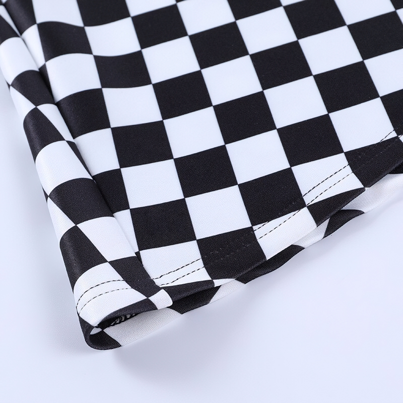 Sexy High Waist Mini Skirt With Plaid Pattern For Women / Aesthetic Summer Streetwear - HARD'N'HEAVY