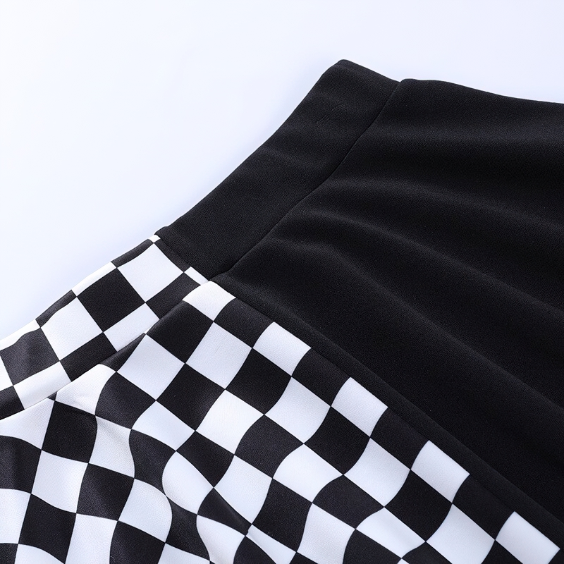 Sexy High Waist Mini Skirt With Plaid Pattern For Women / Aesthetic Summer Streetwear - HARD'N'HEAVY