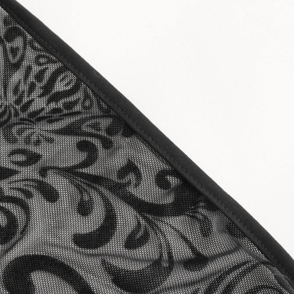 Elegant black lace fabric with intricate floral patterns, perfect for a sexy lace blouse.