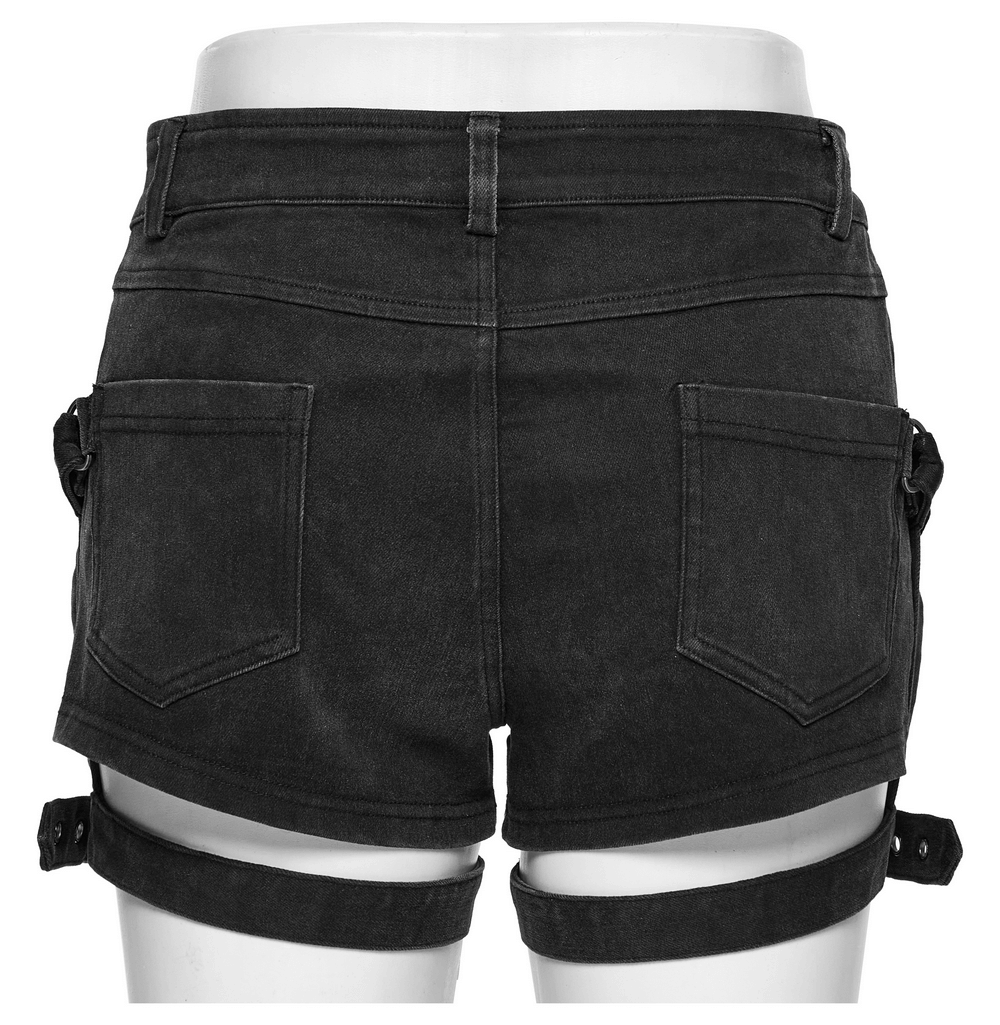 Sexy Lace-Up Detail Denim Hot Shorts for Women