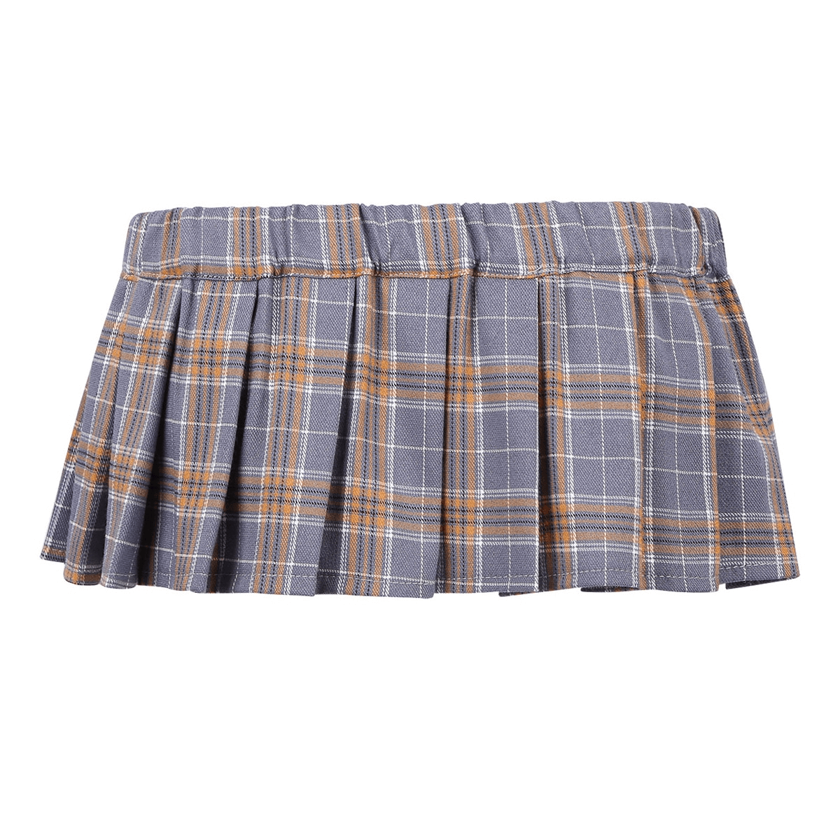 Cute mini pleated skirt in checkered print, perfect for punk style fashion enthusiasts.