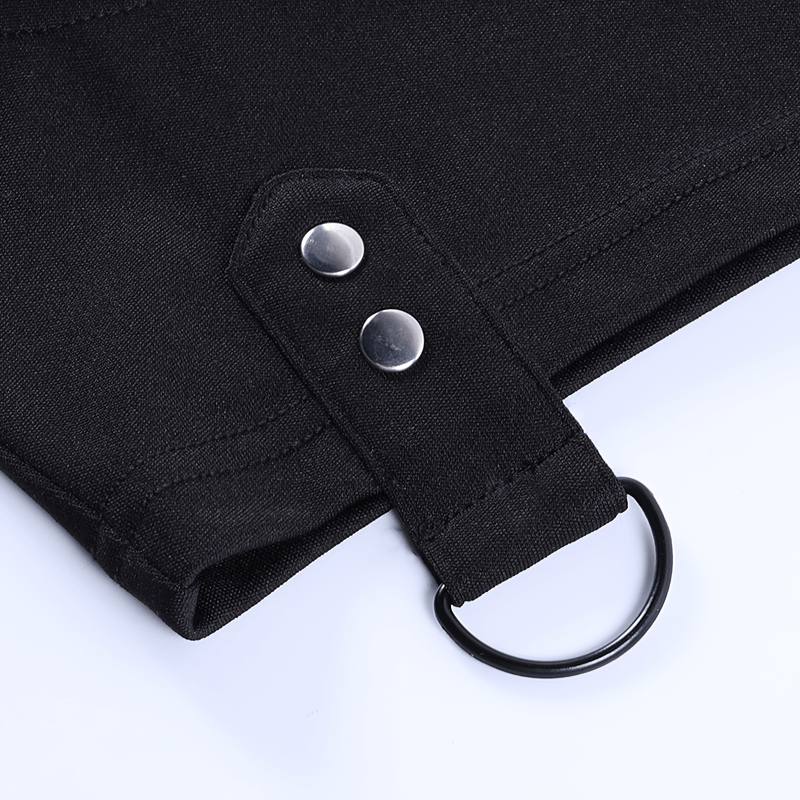 Sexy Women's Grunge Crop Top / Gothic Style Sleeveless Corset Chain Top - HARD'N'HEAVY