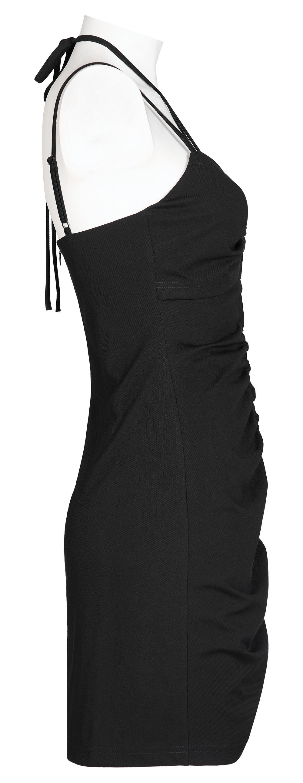 Sexy Women's Halter Neck Drawstring Bodycon Mini Dress