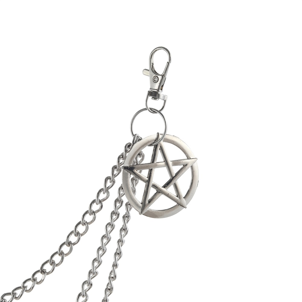 Side Chain for The Pants in Gothic Style / Pentagram Keychains for Men and Women - HARD'N'HEAVY