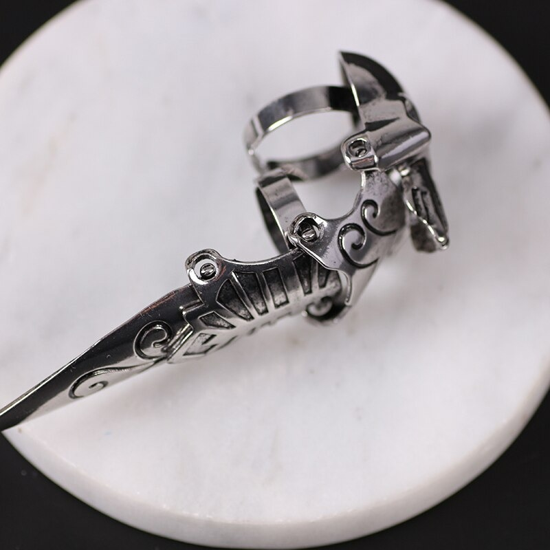 Silver Gothic Ring Claw of Zinc Alloy / Punk Fashion Ring with Skull - HARD'N'HEAVY