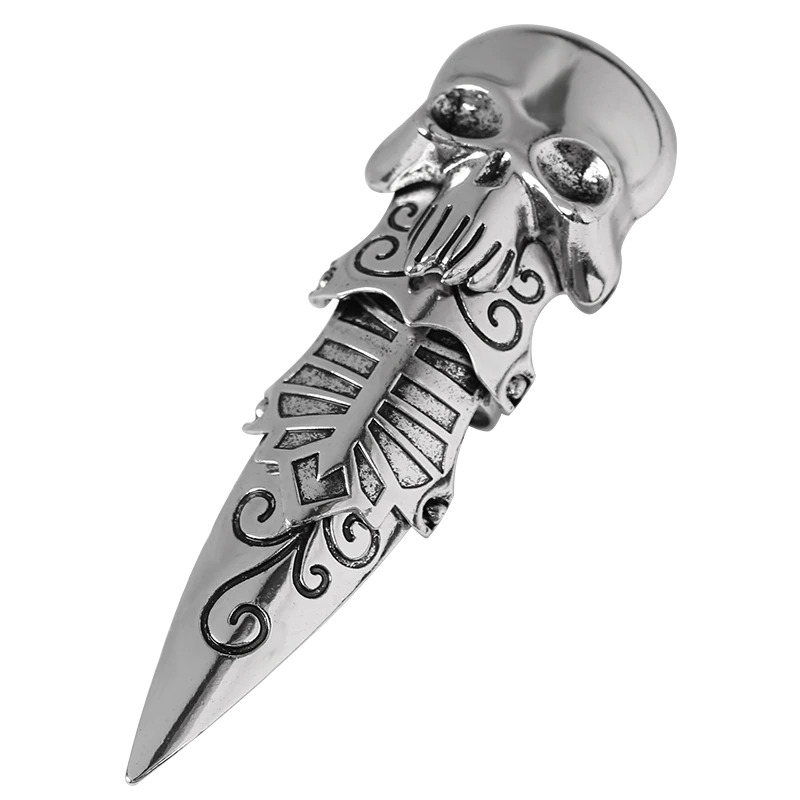 Silver Gothic Ring Claw of Zinc Alloy / Punk Fashion Ring with Skull - HARD'N'HEAVY