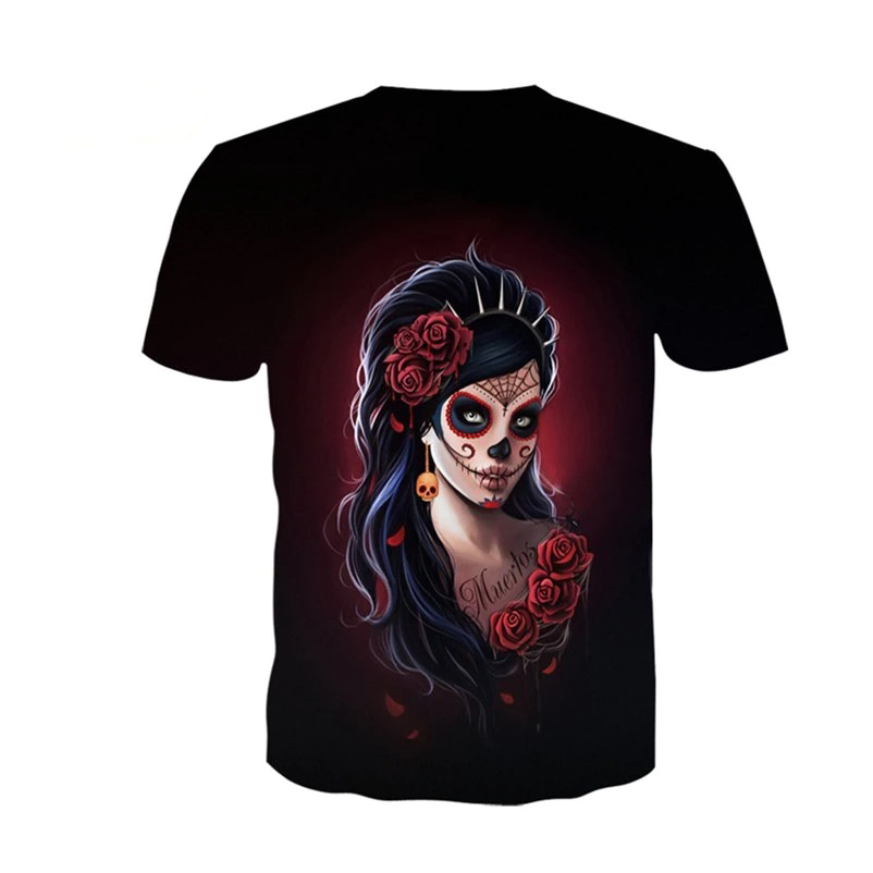 Skull 3D Printed Tees in Rock Style / Short Sleeve T-shirt for Men and Women / Alternative Clothing - HARD'N'HEAVY