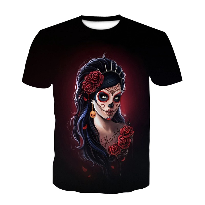 Skull 3D Printed Tees in Rock Style / Short Sleeve T-shirt for Men and Women / Alternative Clothing - HARD'N'HEAVY