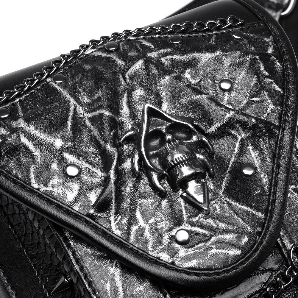 Skull Chain Motorcycle Waist Bag / One-shoulder Crossbody Bag - HARD'N'HEAVY