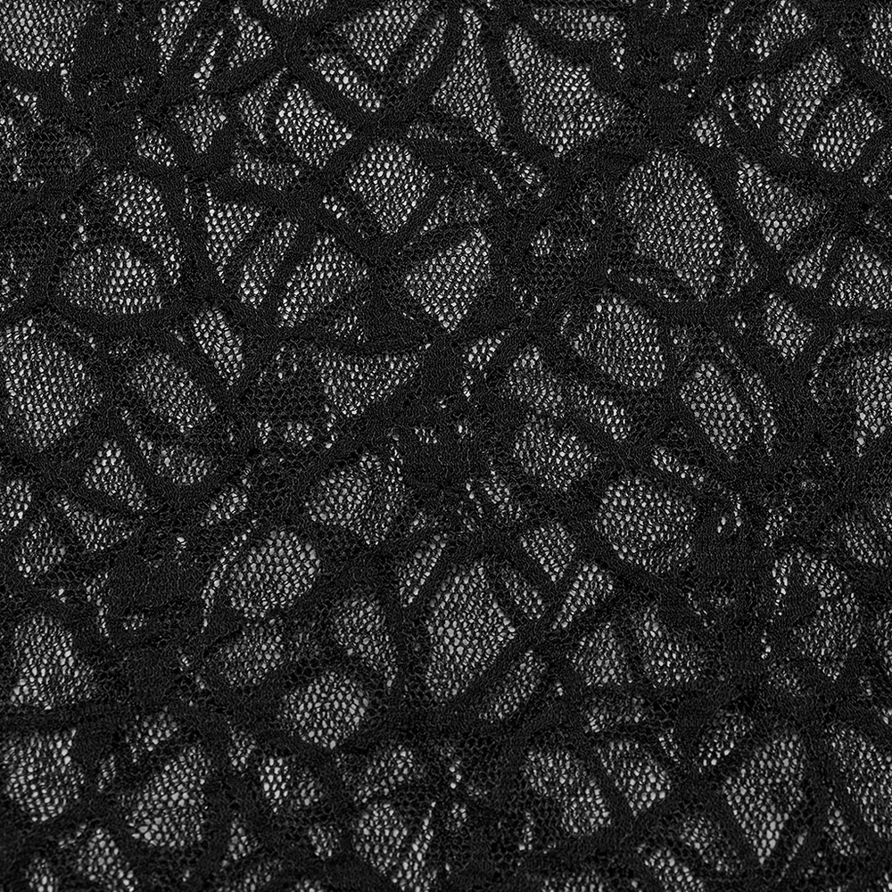 Black skull mesh fabric texture, perfect for edgy punk fashion and stylish designs.