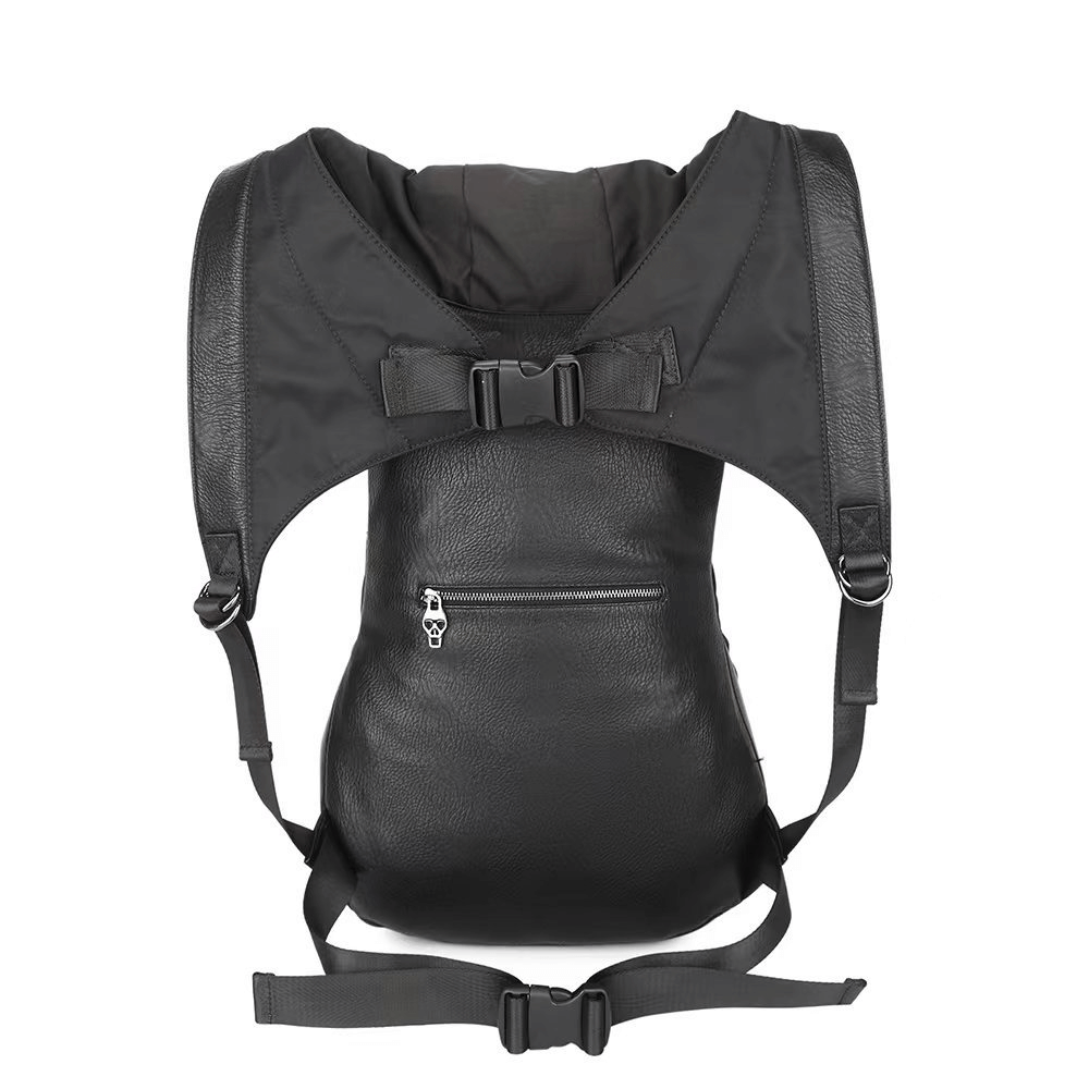 Skull on Backpack with Rivets & Hood / Alternative fashion Accessory - HARD'N'HEAVY