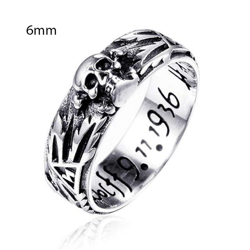 Skull Rings in Two Variants / Rock Vintage Jewelry / Stainless Steel Punk Ring - HARD'N'HEAVY