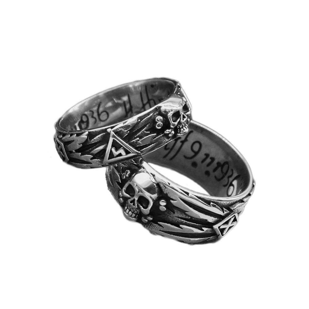 Skull Rings in Two Variants / Rock Vintage Jewelry / Stainless Steel Punk Ring - HARD'N'HEAVY