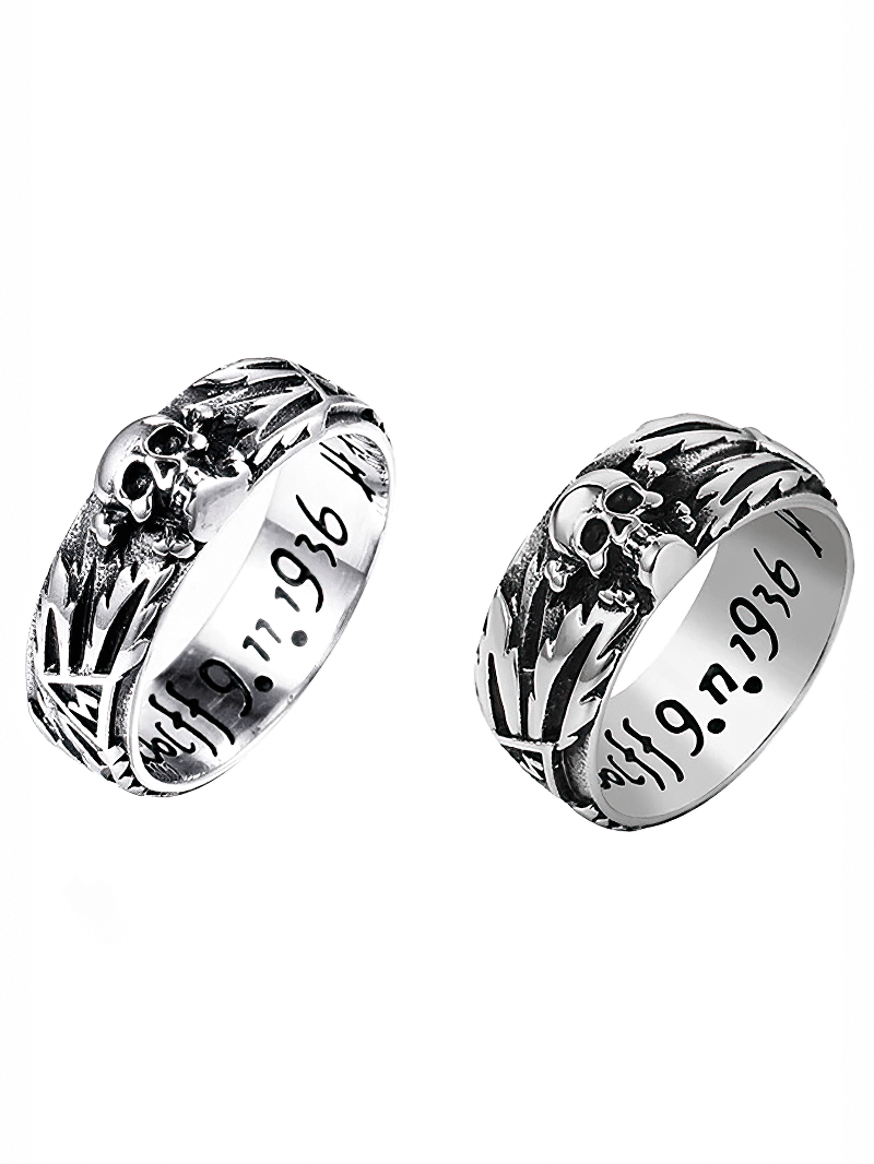 Skull Rings in Two Variants / Rock Vintage Jewelry / Stainless Steel Punk Ring - HARD'N'HEAVY