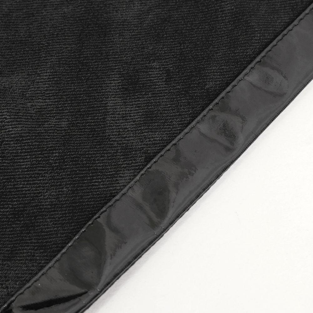 Elegante falda larga negra con detalles de cordones laterales