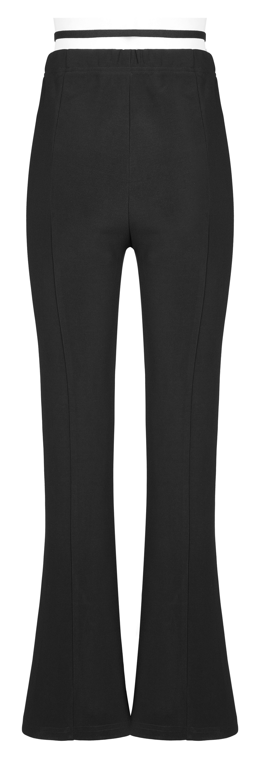Sleek V-Strap Flared Pants with Buckle Detail - HARD'N'HEAVY