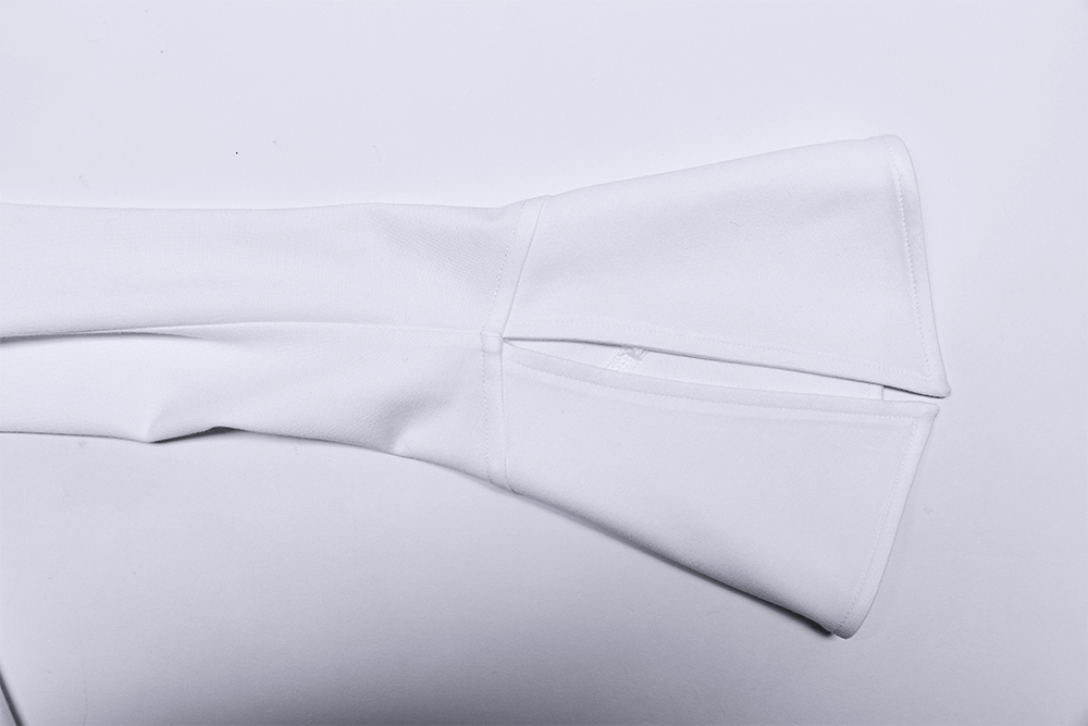 Sleek Women's Zippered Blouse with Flared Sleeves - HARD'N'HEAVY