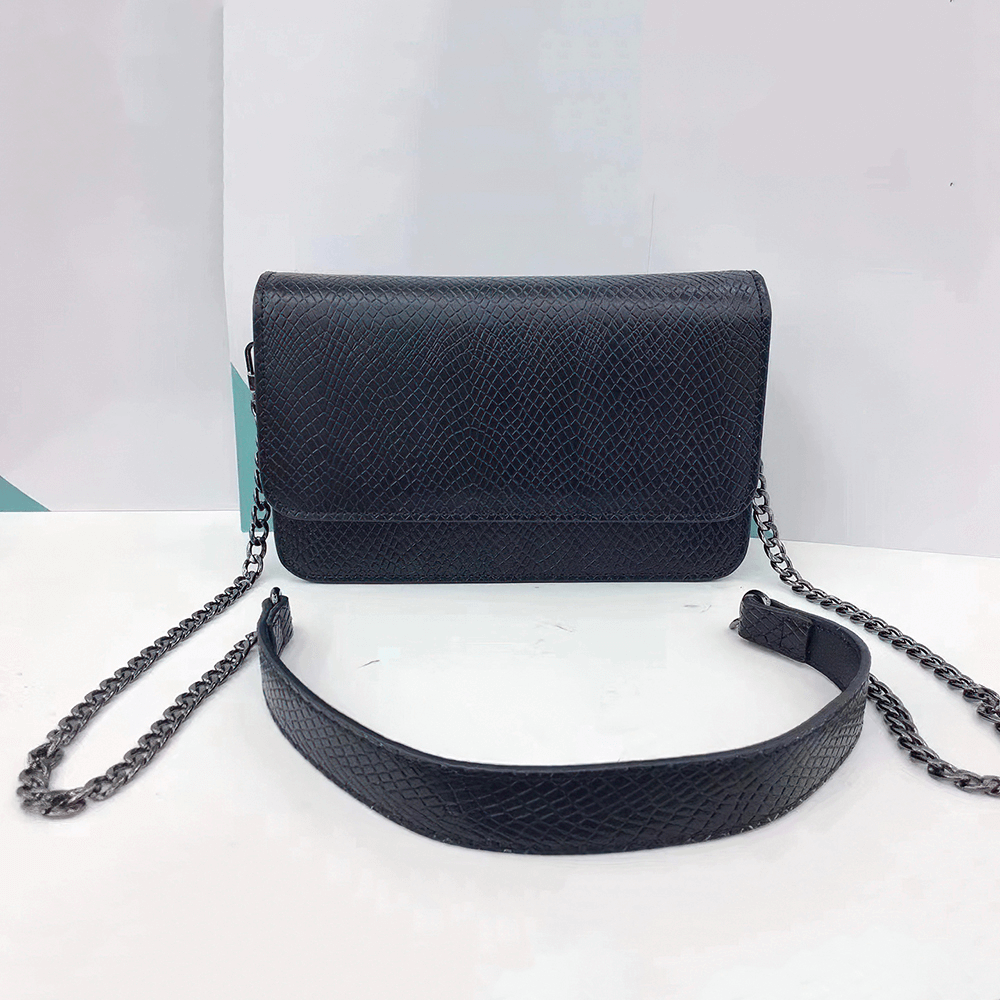 Small Single Shoulder Bag with Snake Pattern / Stylish Women's Clutch - HARD'N'HEAVY