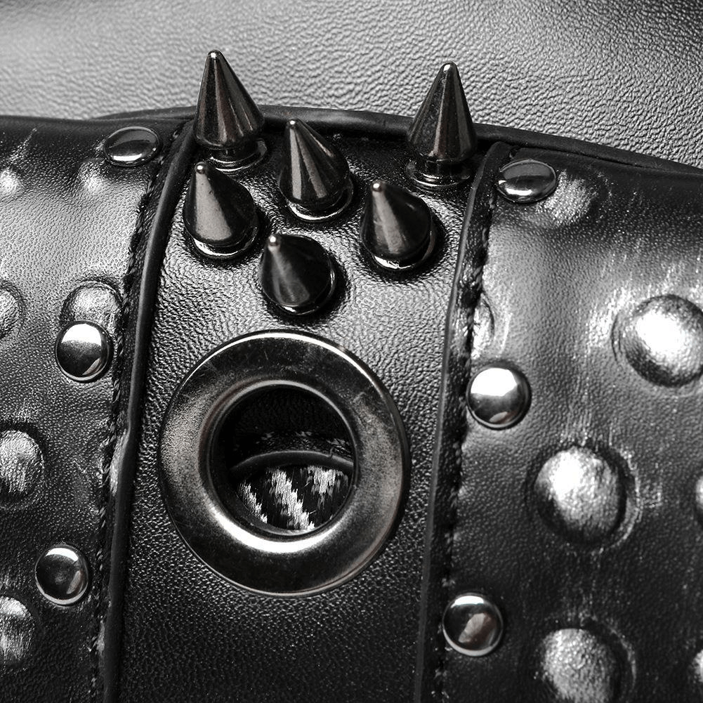 Small Square Motorcycle Unisex Waistbag with Spikes and Chain - HARD'N'HEAVY