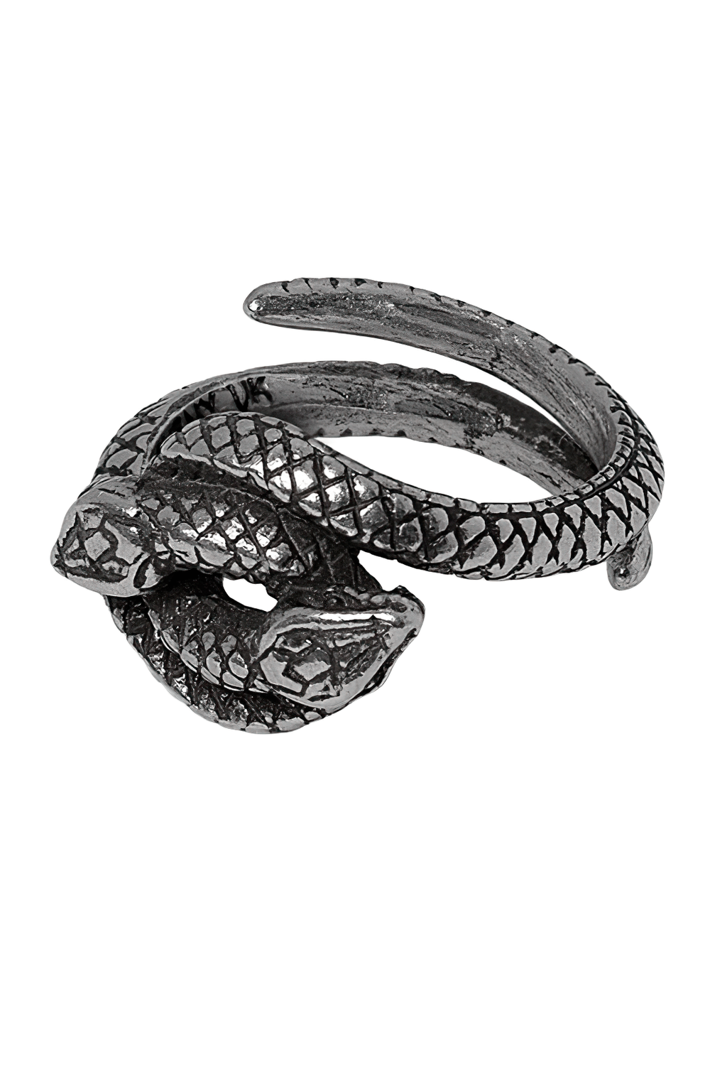 Snake Coiled Consprimus Ring with Intricate Detailing featuring detailed serpent heads and textured bodies.