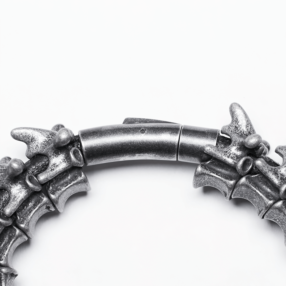 Spike-adorned metal bracelet showcasing bold design and edgy style, perfect for fashion-forward individuals.