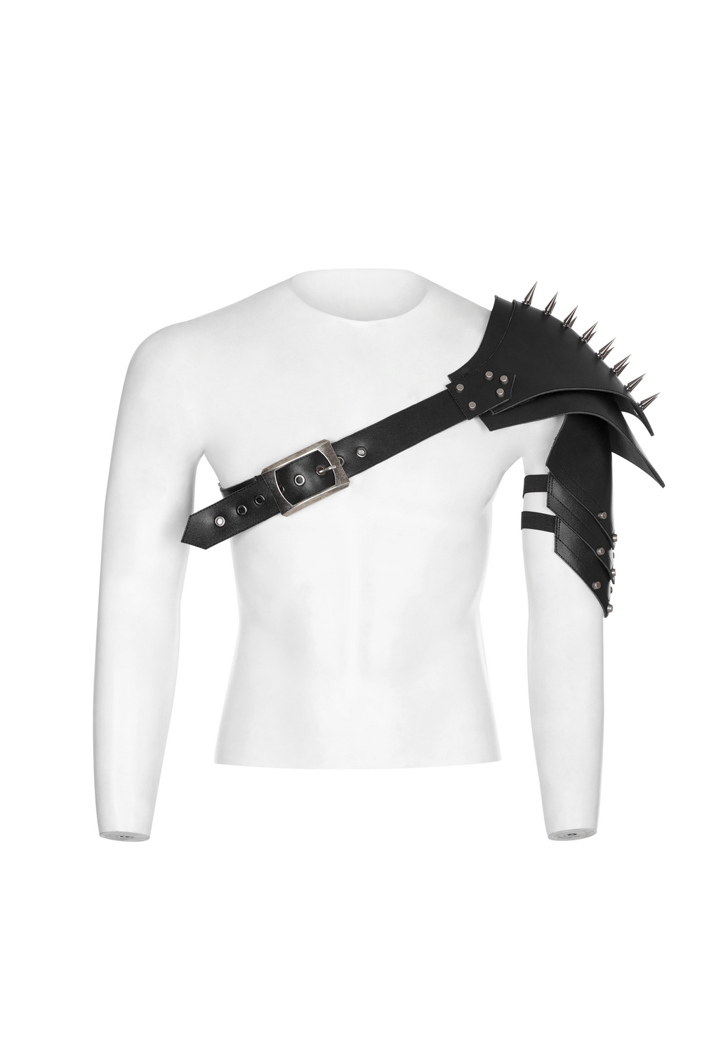 Spiked Shoulder Punk Armor Strap with Metal Buckle