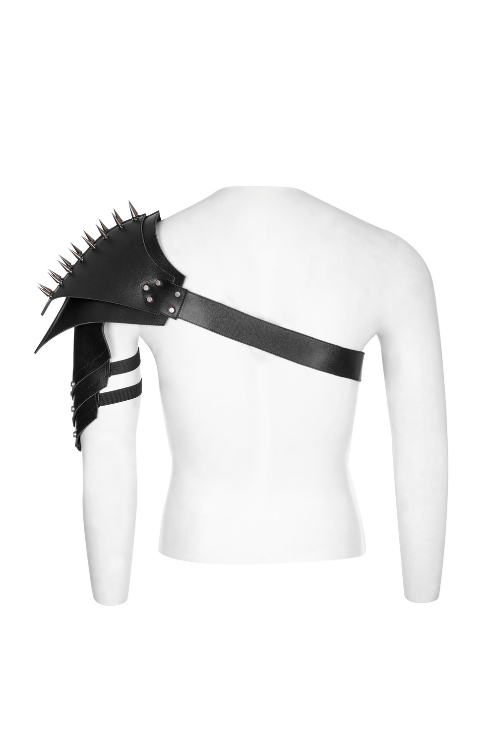 Spiked Shoulder Punk Armor Strap with Metal Buckle