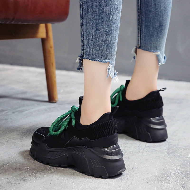 Sports Women's Running Shoes / Female Height Platform Sneakers - HARD'N'HEAVY