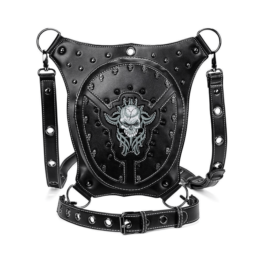 Steampunk Biker Rivets Waist Leg Bag / Unisex Multifunctional Bag - HARD'N'HEAVY